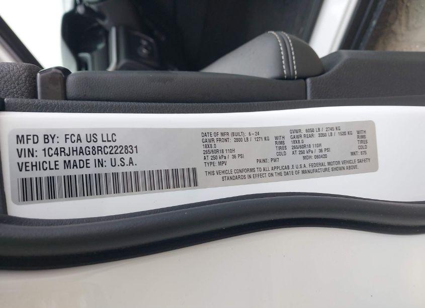 Photo 9 of 2024 Jeep Grand CHEROKEE ALTITUDE 4X4 (VIN 1C4RJHAG8RC222831)