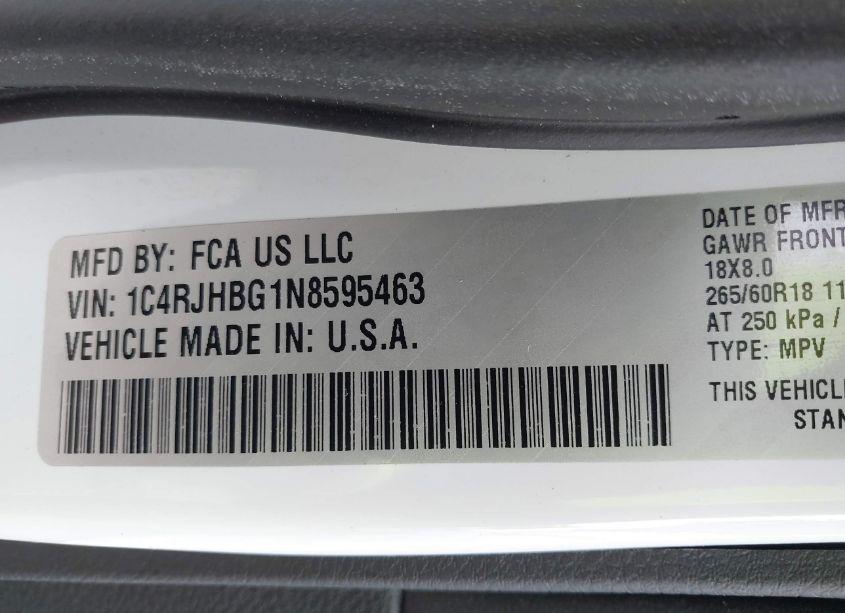 Photo 9 of 2022 Jeep Grand CHEROKEE LIMITED 4X4 (VIN 1C4RJHBG1N8595463)