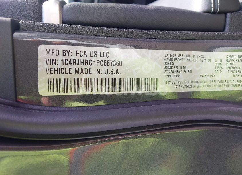 Photo 9 of 2023 Jeep Grand CHEROKEE LIMITED 4X4 (VIN 1C4RJHBG1PC667360)