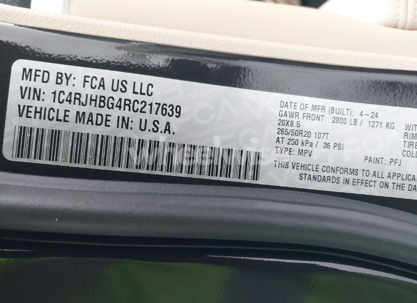 Photo 9 of 2024 Jeep Grand CHEROKEE LIMITED 4X4 (VIN 1C4RJHBG4RC217639)