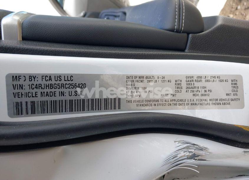 Photo 9 of 2024 Jeep Grand CHEROKEE LIMITED 4X4 (VIN 1C4RJHBG5RC256420)