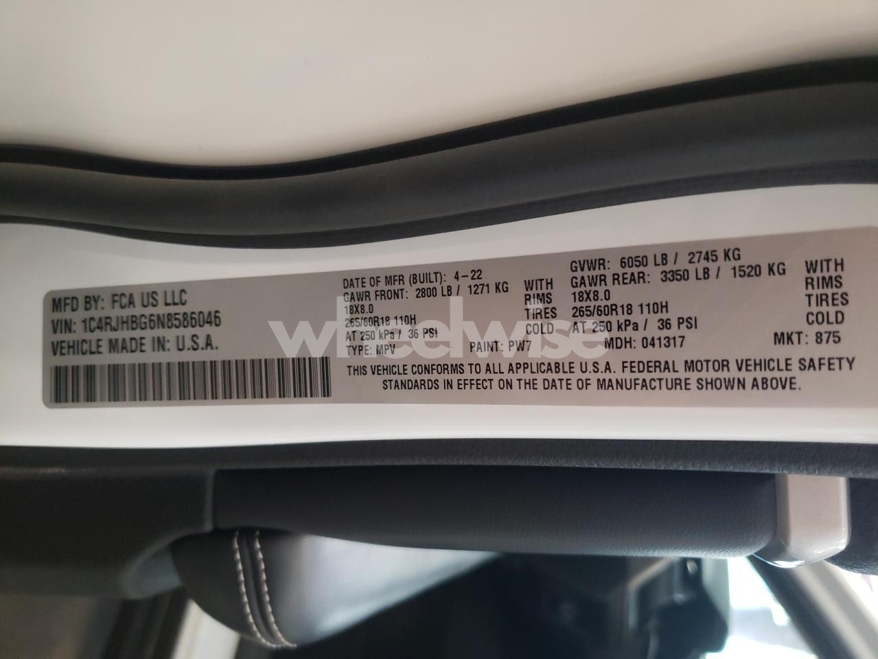 Photo 13 of 2022 JEEP GRAND CHEROKEE LIMITED (VIN 1C4RJHBG6N8586046)