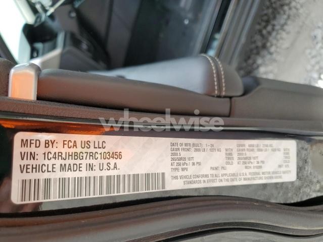 Photo 12 of 2024 JEEP GRAND CHEROKEE LIMITED (VIN 1C4RJHBG7RC103456)