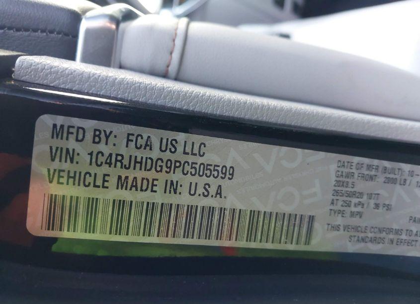 Photo 9 of 2023 Jeep Grand CHEROKEE OVERLAND 4X4 (VIN 1C4RJHDG9PC505599)