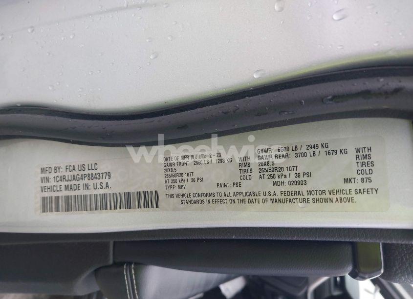 Photo 9 of 2023 Jeep Grand CHEROKEE L ALTITUDE 4X2 (VIN 1C4RJJAG4P8843779)