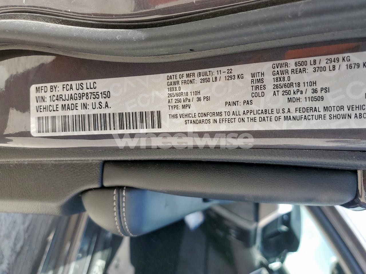 Photo 13 of 2023 JEEP GRAND CHEROKEE L LAREDO (VIN 1C4RJJAG9P8755150)