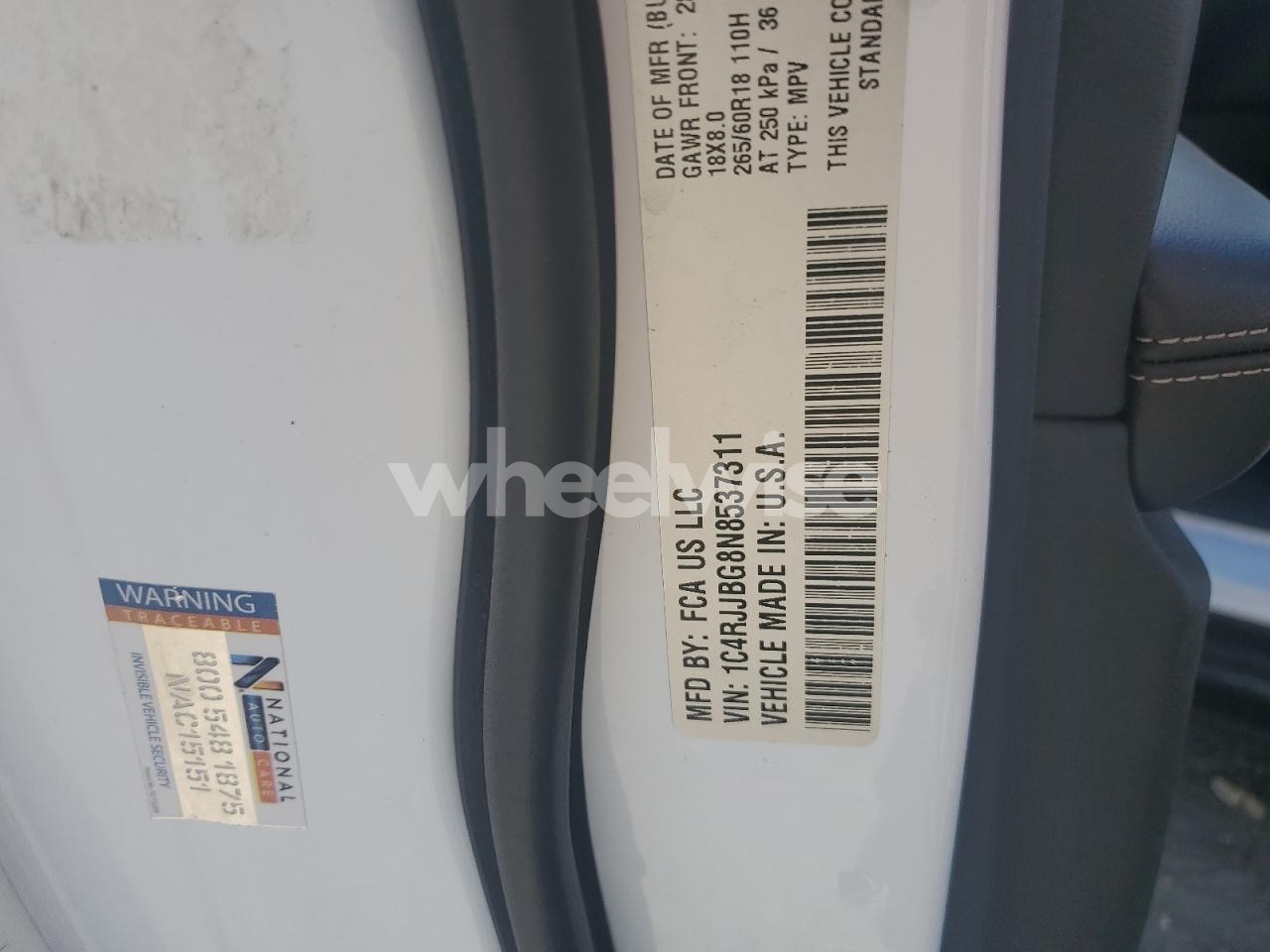 Photo 13 of 2022 JEEP GRAND CHEROKEE L LIMITED (VIN 1C4RJJBG8N8537311)