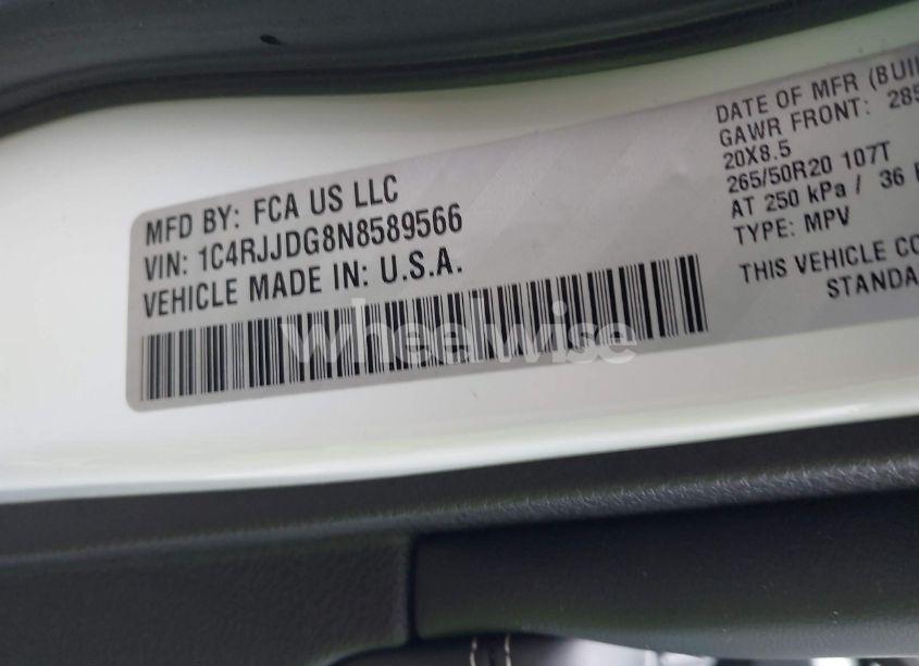 Photo 9 of 2022 Jeep Grand CHEROKEE L OVERLAND 4X2 (VIN 1C4RJJDG8N8589566)