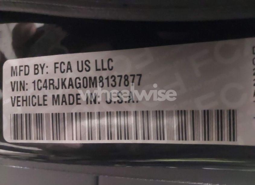 Photo 9 of 2021 Jeep Grand CHEROKEE L ALTITUDE 4X4 (VIN 1C4RJKAG0M8137877)