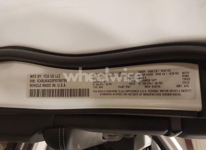 Photo 9 of 2023 Jeep Grand CHEROKEE L ALTITUDE 4X4 (VIN 1C4RJKAG0P8799799)