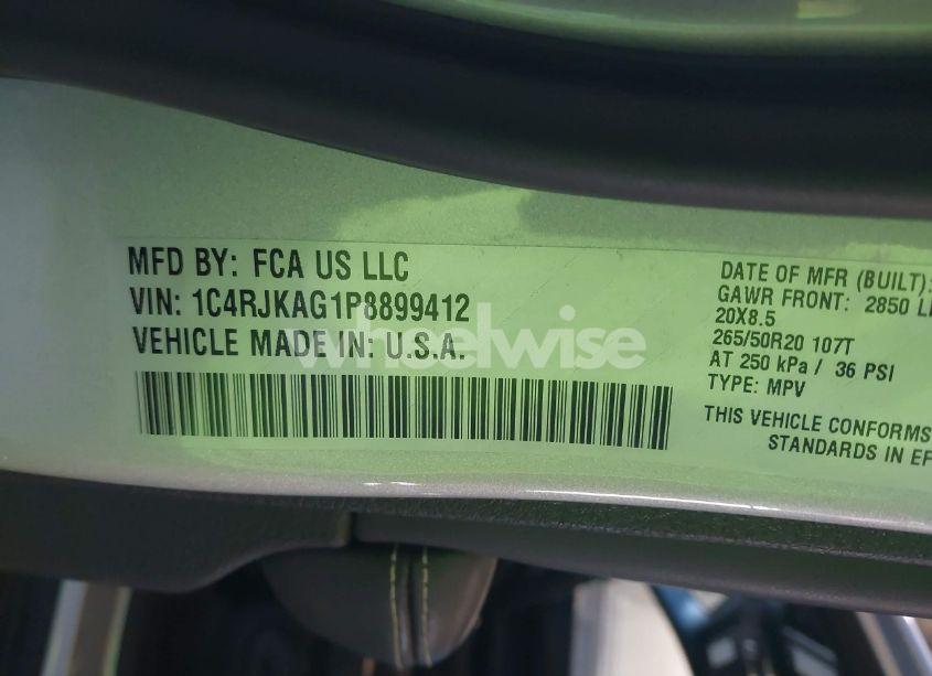 Photo 9 of 2023 Jeep Grand CHEROKEE L ALTITUDE X 4X4 (VIN 1C4RJKAG1P8899412)