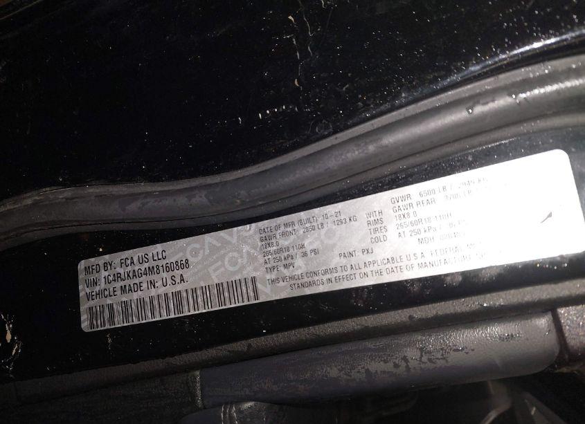 Photo 9 of 2021 Jeep Grand CHEROKEE L LAREDO 4X4 (VIN 1C4RJKAG4M8160868)