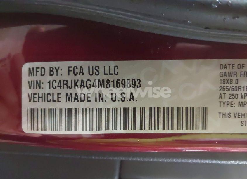 Photo 9 of 2021 Jeep Grand CHEROKEE L LAREDO 4X4 (VIN 1C4RJKAG4M8169893)