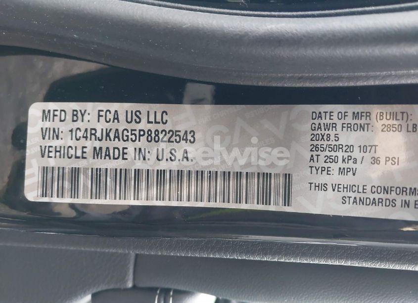 Photo 9 of 2023 Jeep Grand CHEROKEE L ALTITUDE 4X4 (VIN 1C4RJKAG5P8822543)