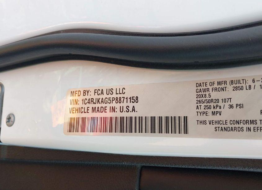 Photo 9 of 2023 Jeep Grand CHEROKEE L ALTITUDE 4X4 (VIN 1C4RJKAG5P8871158)