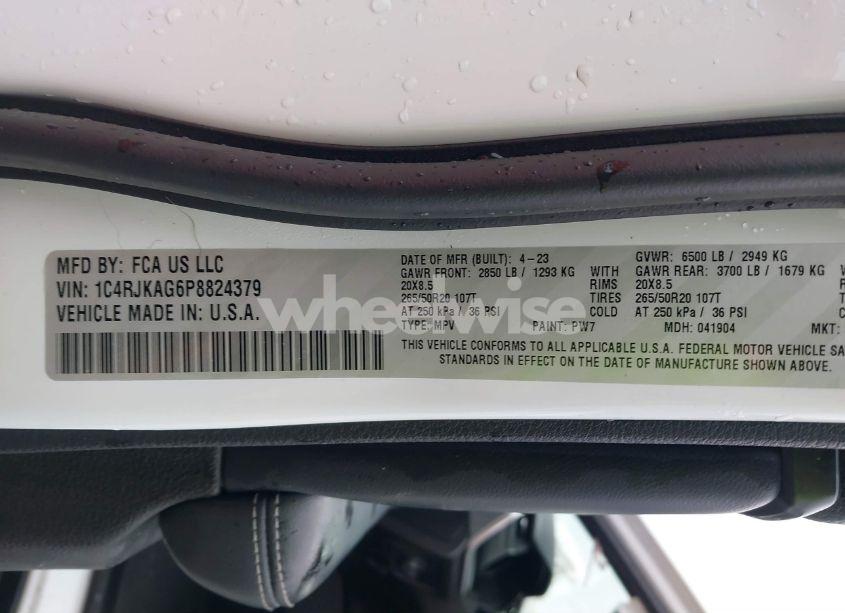 Photo 9 of 2023 Jeep Grand CHEROKEE L ALTITUDE 4X4 (VIN 1C4RJKAG6P8824379)