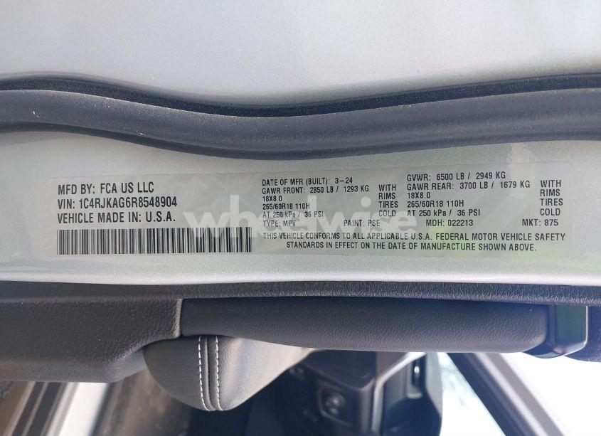 Photo 9 of 2024 Jeep Grand CHEROKEE L ALTITUDE 4X4 (VIN 1C4RJKAG6R8548904)