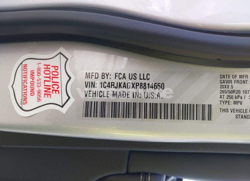 Photo 9 of 2023 Jeep Grand CHEROKEE L ALTITUDE 4X4 (VIN 1C4RJKAGXP8814650)