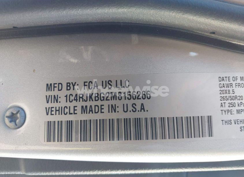 Photo 9 of 2021 Jeep Grand CHEROKEE L LIMITED 4X4 (VIN 1C4RJKBG2M8156266)