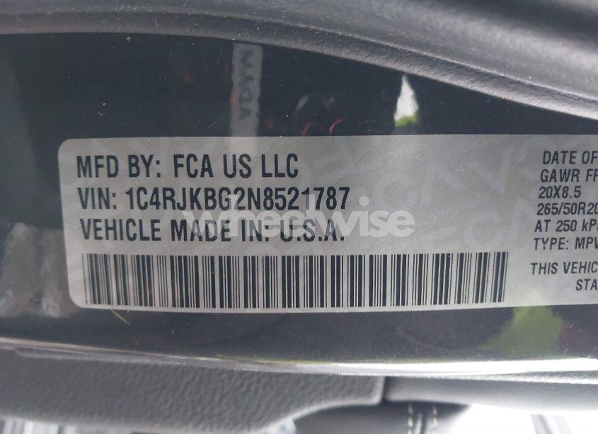 Photo 9 of 2022 Jeep Grand CHEROKEE L LIMITED 4X4 (VIN 1C4RJKBG2N8521787)