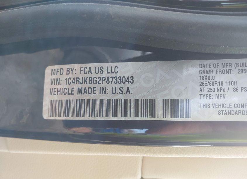 Photo 9 of 2023 Jeep Grand CHEROKEE L LIMITED 4X4 (VIN 1C4RJKBG2P8733043)