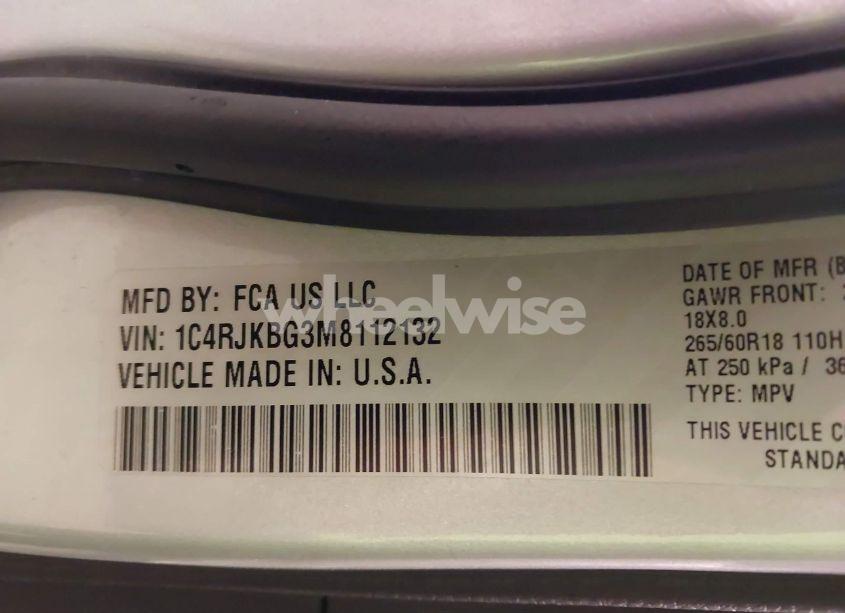 Photo 9 of 2021 Jeep Grand CHEROKEE L LIMITED 4X4 (VIN 1C4RJKBG3M8112132)