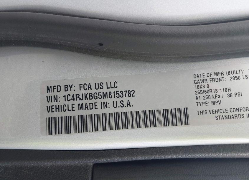 Photo 9 of 2021 Jeep Grand CHEROKEE L LIMITED 4X4 (VIN 1C4RJKBG5M8153782)