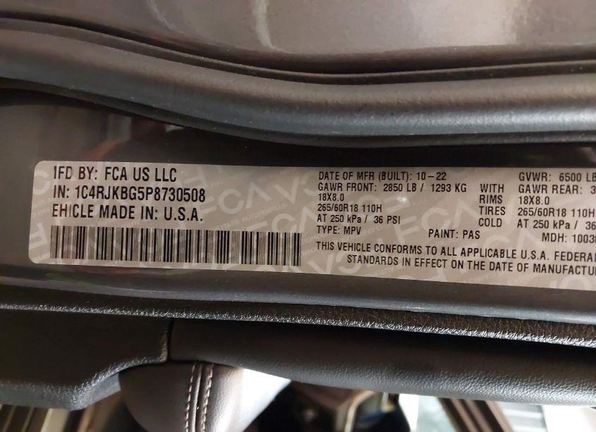 Photo 9 of 2023 Jeep Grand CHEROKEE L LIMITED (VIN 1C4RJKBG5P8730508)