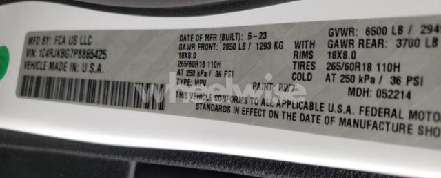 Photo 10 of 2023 JEEP GRAND CHEROKEE L LIMITED (VIN 1C4RJKBG7P8865425)