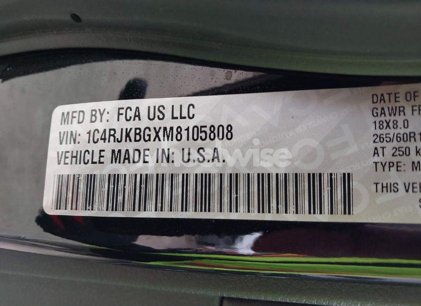 Photo 9 of 2021 Jeep Grand CHEROKEE L LIMITED 4X4 (VIN 1C4RJKBGXM8105808)