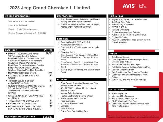 Photo 2 of 2023 JEEP GRAND CHEROKEE L LIMITED (VIN 1C4RJKBGXP8805588)