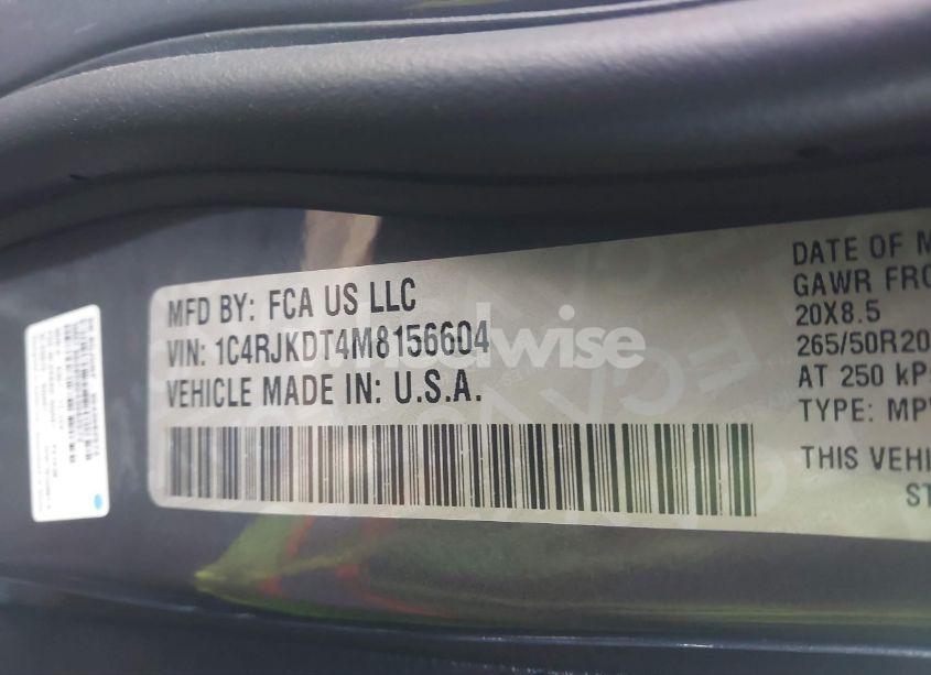 Photo 9 of 2021 Jeep Grand CHEROKEE L OVERLAND 4X4 (VIN 1C4RJKDT4M8156604)