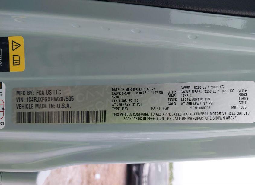 Photo 9 of 2024 Jeep Wrangler 4-DOOR RUBICON 4X4 (VIN 1C4RJXFGXRW287505)