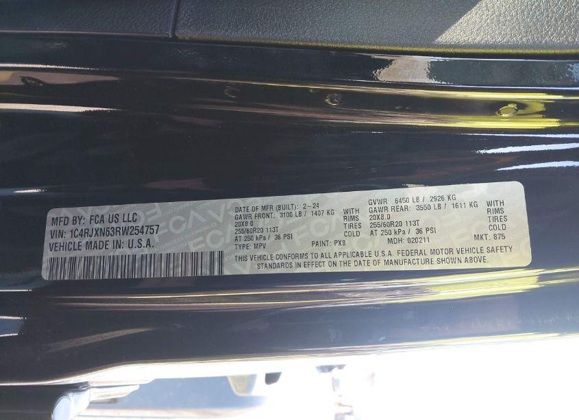 Photo 9 of 2024 Jeep Wrangler 4XE SPORT S (VIN 1C4RJXN63RW254757)