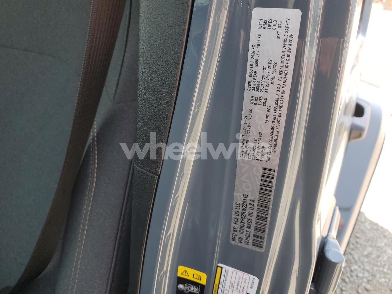 Photo 13 of 2024 JEEP WRANGLER SAHARA 4XE (VIN 1C4RJXP62RW228115)