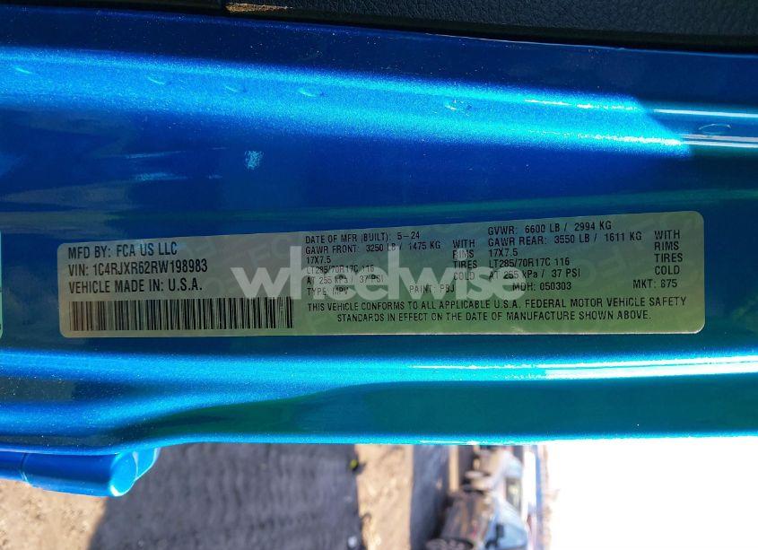 Photo 9 of 2024 Jeep Wrangler 4XE RUBICON X 4XE (VIN 1C4RJXR62RW198983)