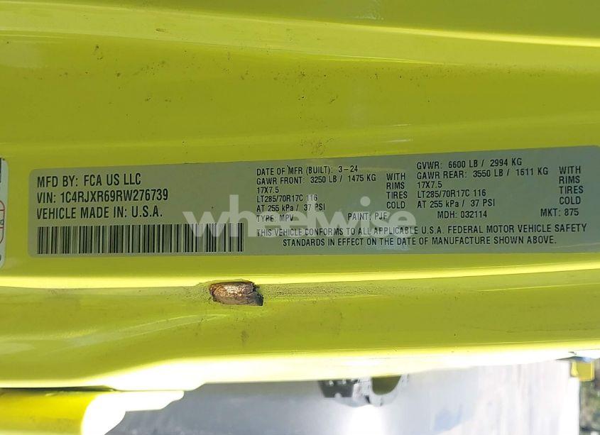 Photo 9 of 2024 Jeep Wrangler 4XE RUBICON 4XE (VIN 1C4RJXR69RW276739)