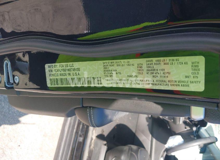 Photo 9 of 2022 Jeep Grand CHEROKEE 4XE LIMITED 4X4 (VIN 1C4RJYB61N8749130)