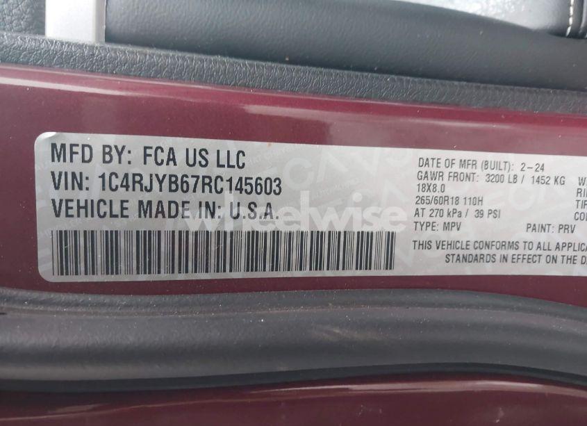 Photo 9 of 2024 Jeep Grand CHEROKEE 4XE (VIN 1C4RJYB67RC145603)