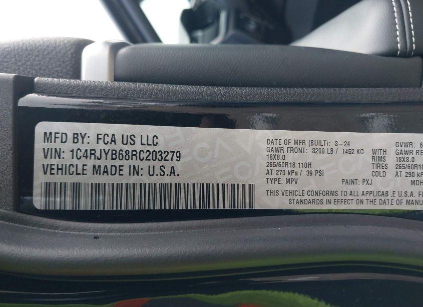 Photo 9 of 2024 Jeep Grand CHEROKEE 4XE (VIN 1C4RJYB68RC203279)