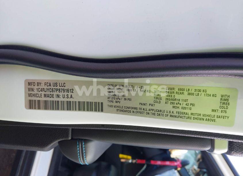 Photo 9 of 2023 Jeep Grand CHEROKEE 4XE TRAILHAWK (VIN 1C4RJYC67P8791612)