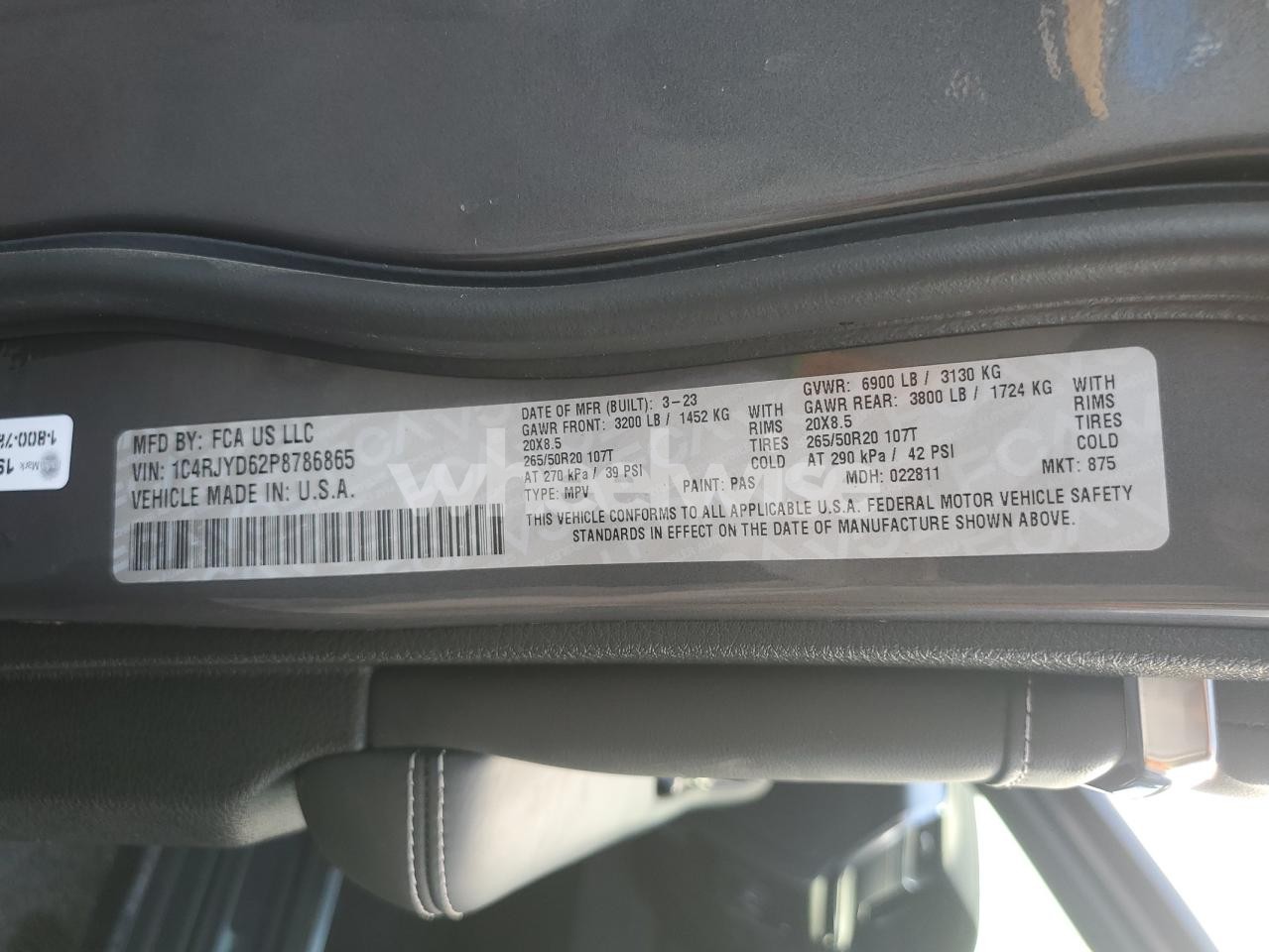 Photo 13 of 2023 JEEP GRAND CHEROKEE OVERLAND 4XE (VIN 1C4RJYD62P8786865)