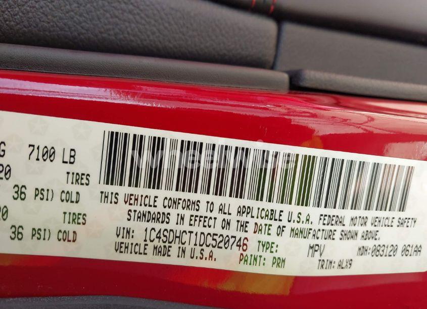 Photo 9 of 2013 Dodge Durango R/T (VIN 1C4SDHCT1DC520746)