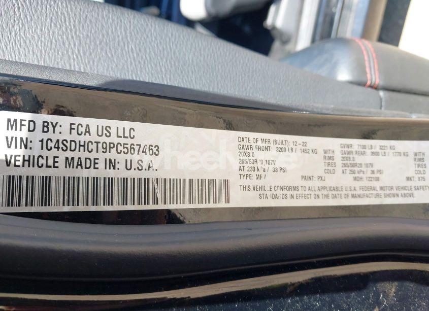 Photo 9 of 2023 Dodge Durango R/T PLUS RWD (VIN 1C4SDHCT9PC567463)