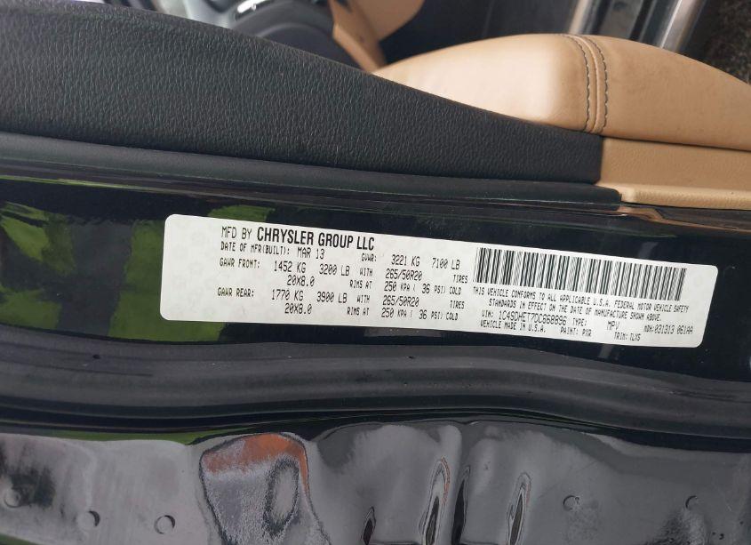 Photo 9 of 2013 Dodge Durango CITADEL (VIN 1C4SDHET7DC668896)