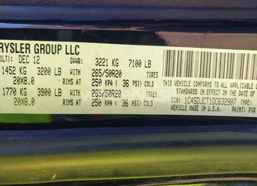 Photo 9 of 2013 Dodge Durango R/T (VIN 1C4SDJCT1DC632907)