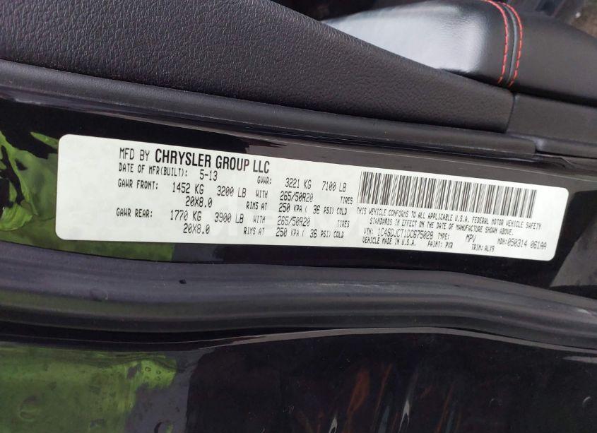 Photo 9 of 2013 Dodge Durango R/T (VIN 1C4SDJCT1DC675028)