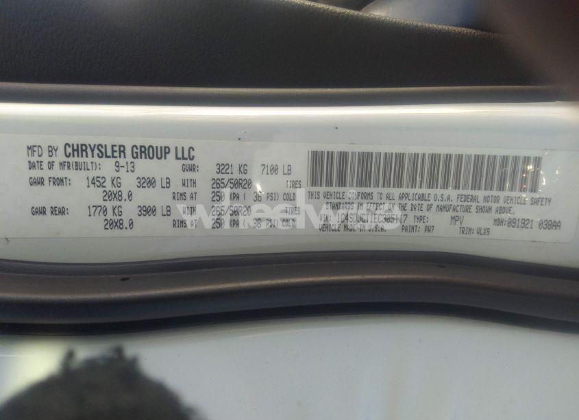 Photo 9 of 2014 Dodge Durango R/T (VIN 1C4SDJCT1EC305117)