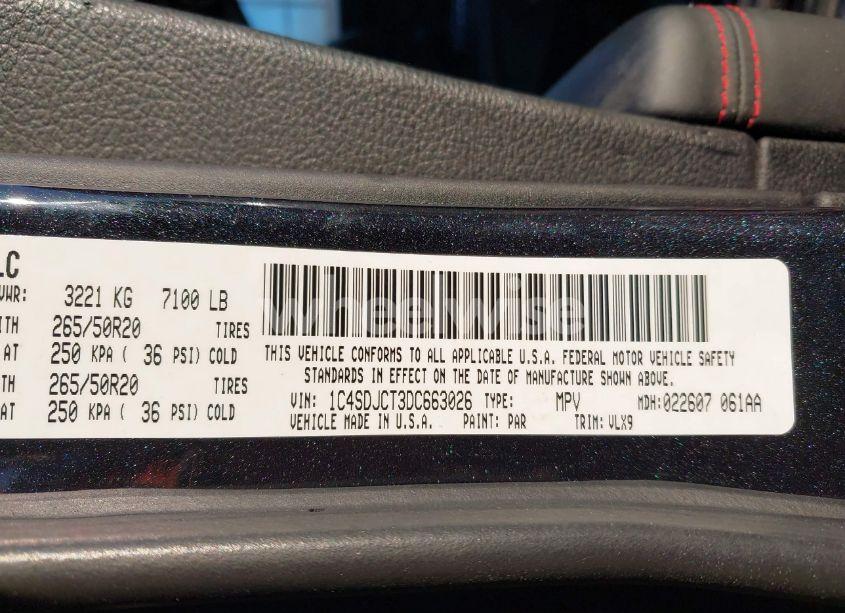 Photo 9 of 2013 Dodge Durango R/T (VIN 1C4SDJCT3DC663026)