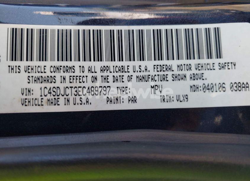 Photo 9 of 2014 Dodge Durango R/T (VIN 1C4SDJCT3EC489797)